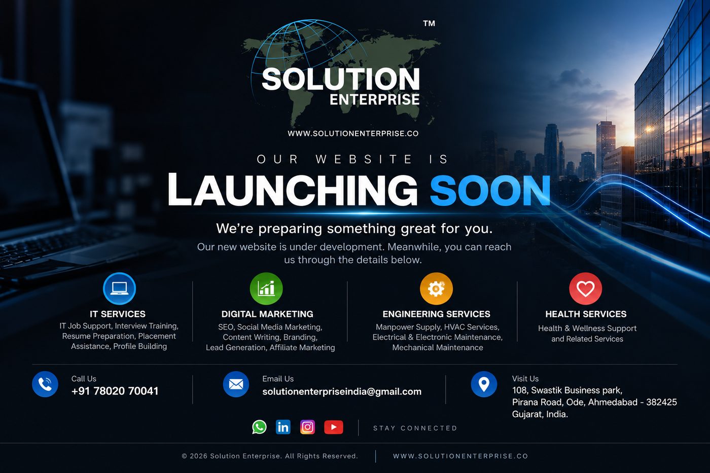 Solution Enterprise — website launching soon